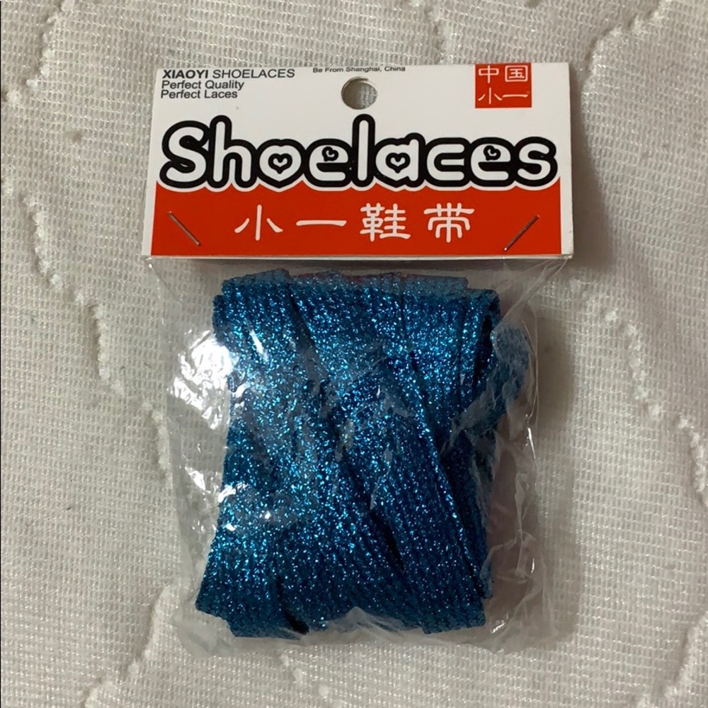 Sparkly Blue Shoelaces